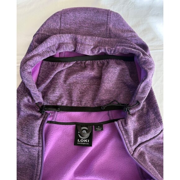 Loki Gear Women's Full Zip Hoodie Jacket Stealth Cuff in Heathered Purple - Picture 5 of 16